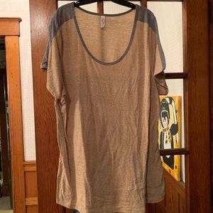 Oatmeal and Gray Classic LLR Tee 3XL